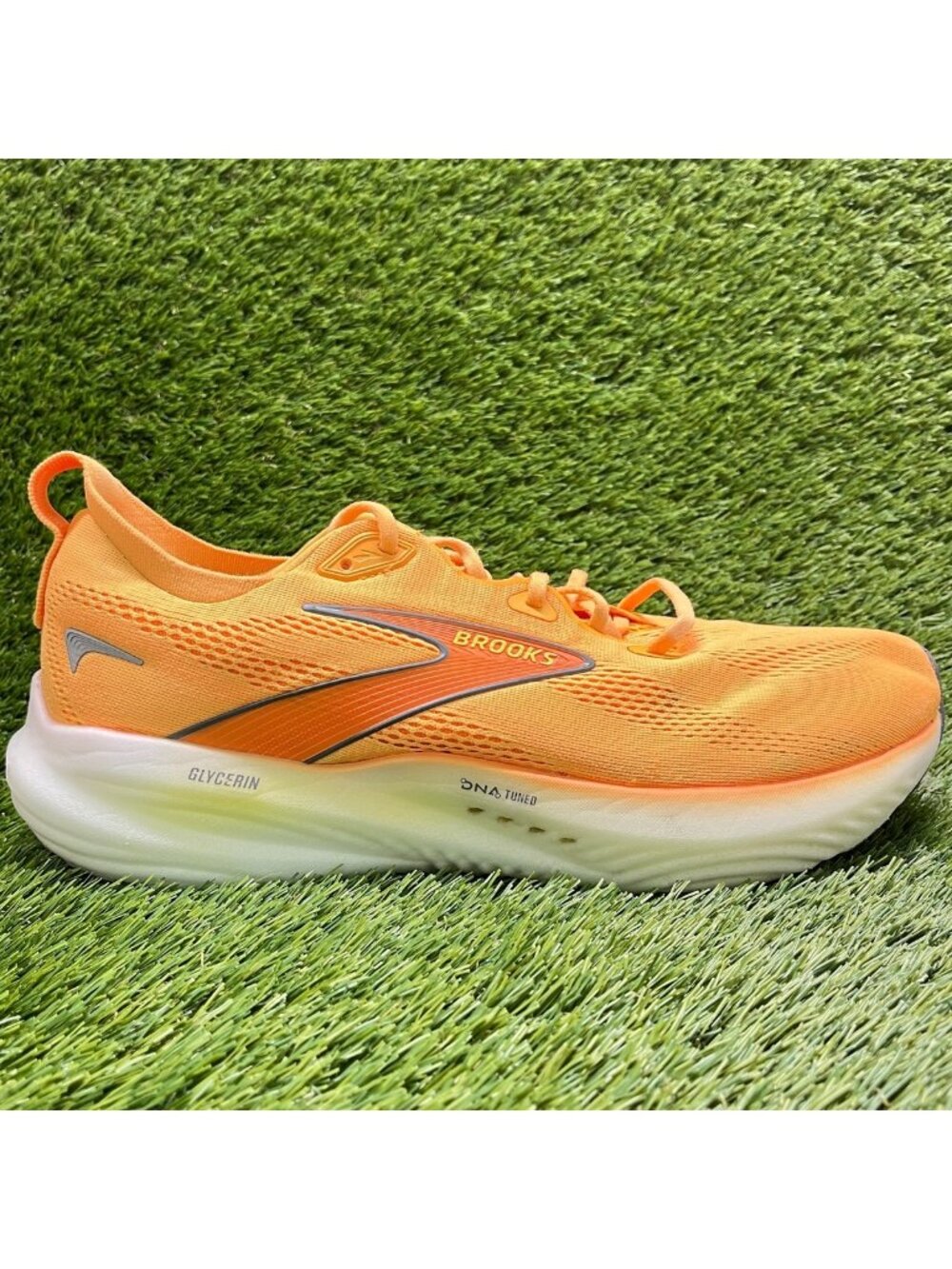 Brooks Glycerin 22 Mens Size 12.5 Orange Athletic Running Walking Shoes Sneakers
